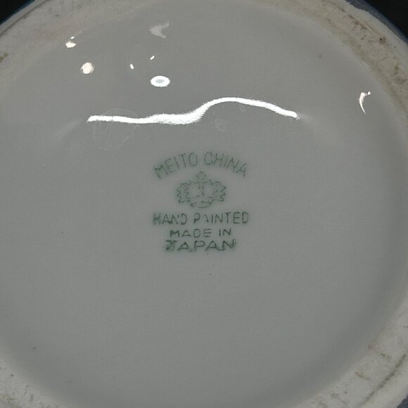 Vintage Meito China Japanese Flared Vase Porcelain Floral Motif Painted Japan - Picture 7 of 10